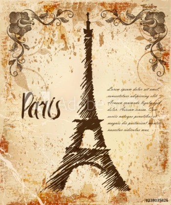 Picture of Vintage postcard Paris